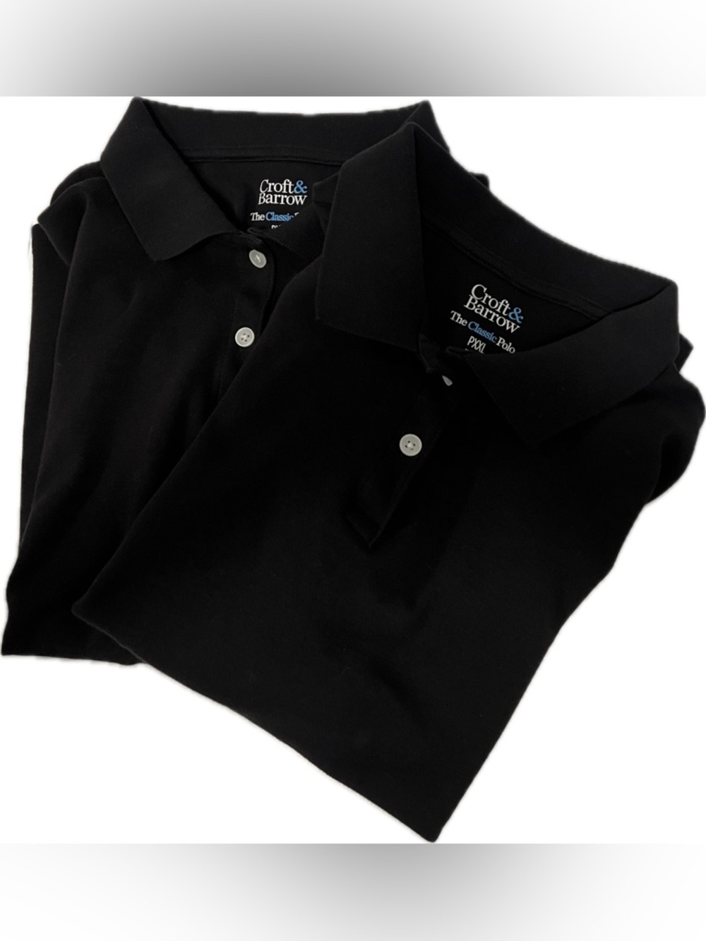 croft & barrow Women's Black Sleeveless Polo Tank - 2